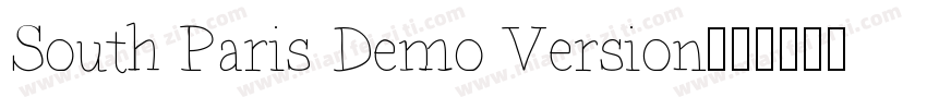 South Paris Demo Version字体转换
